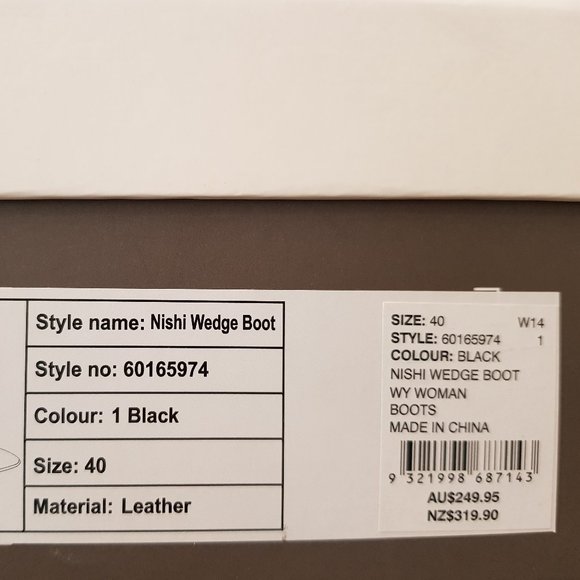 Witchery Wedge Suede Black Booties - Picture 9 of 9